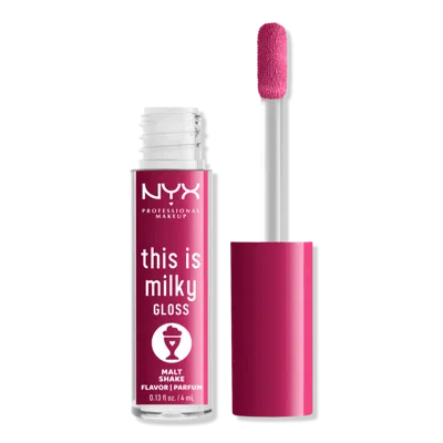 Nyx Professional Makeup This Is Milky Gloss Milkshakes Lip Gloss - Malt Shake In Purple