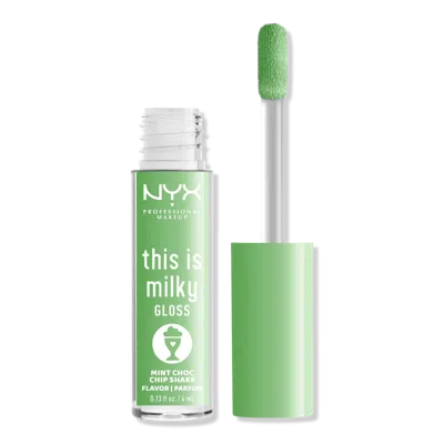 Nyx Professional Makeup This Is Milky Gloss Milkshakes Lip Gloss - Mint Choc Chip Shake In Green