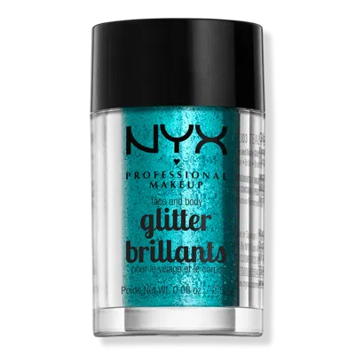 Nyx Professional Makeup Vegan Loose Face And Body Glitter - Teal In Blue