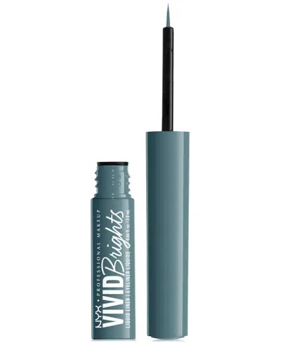 Nyx Professional Makeup Vivid Brights Liquid Liner In Cyan Simp