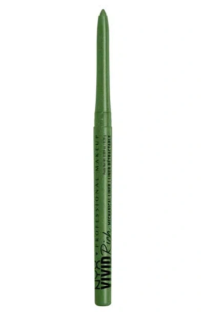 Nyx Professional Makeup Vivid Rich Retractable Eyeliner Pencil In Its Giving Jade