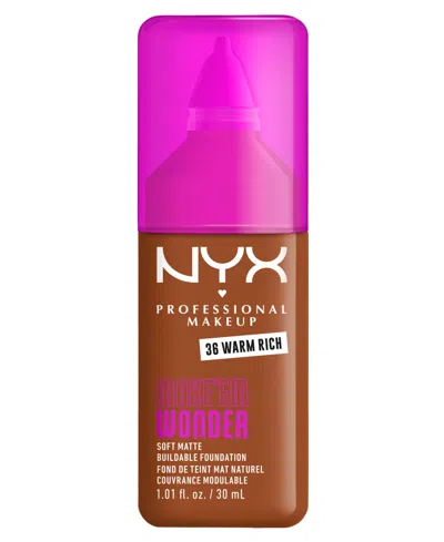 Nyx Professional Makeup Wonder Foundation, 0.84 Oz. In Brown