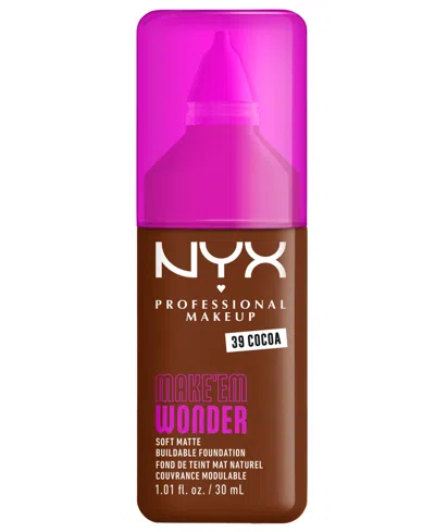 Nyx Professional Makeup Wonder Foundation, 0.84 Oz. In Brown