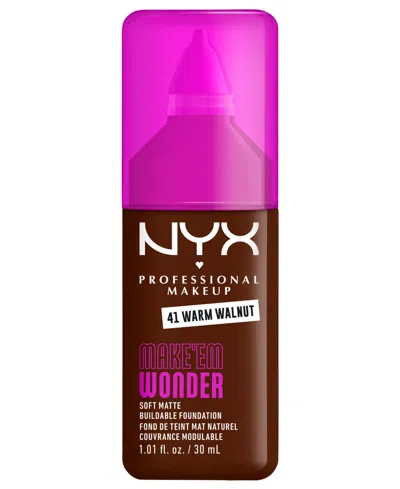 Nyx Professional Makeup Wonder Foundation, 0.84 Oz. In Brown