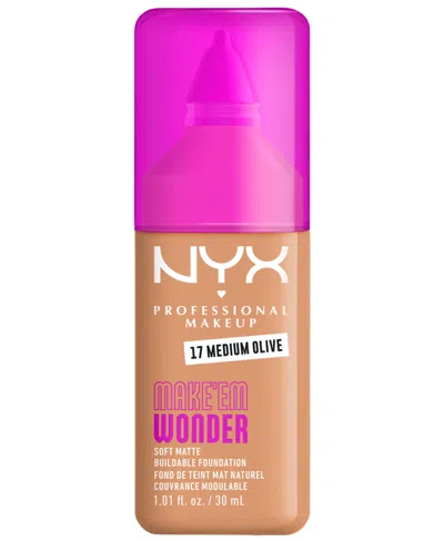 Nyx Professional Makeup Wonder Foundation, 0.84 Oz. In Green