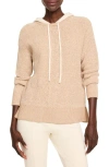 Nz Active By Nic+zoe Cable Cotton Blend Sweater Hoodie In Neutral Multi