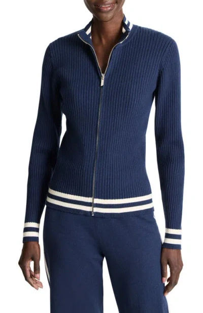 Nz Active By Nic+zoe Cool Down Rib Track Jacket In Ink