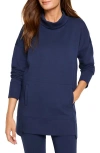 Nz Active By Nic+zoe Funnel Neck Scuba Tunic In Ink