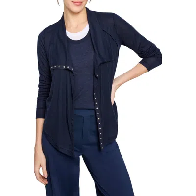 Nz Active By Nic+zoe Gauzy Snap Front Cardigan In Purple