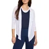 Nz Active By Nic+zoe Gauzy Snap Front Cardigan In White