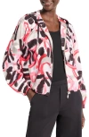 Nz Active By Nic+zoe Graffiti Hooded Windbreaker In Red Multi