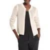 Nz Active By Nic+zoe Open Stitch Zip-up Cardigan In Cobblestone