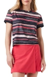 NZ ACTIVE BY NIC+ZOE PAINTED STRIPE FLOW FIT T-SHIRT