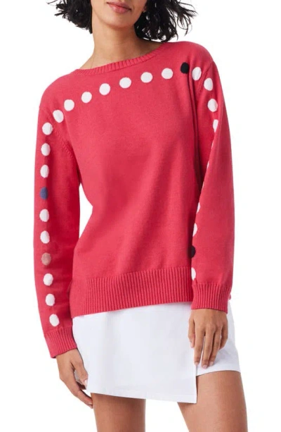 Nz Active By Nic+zoe Polka Dot Sweater In Red Multi