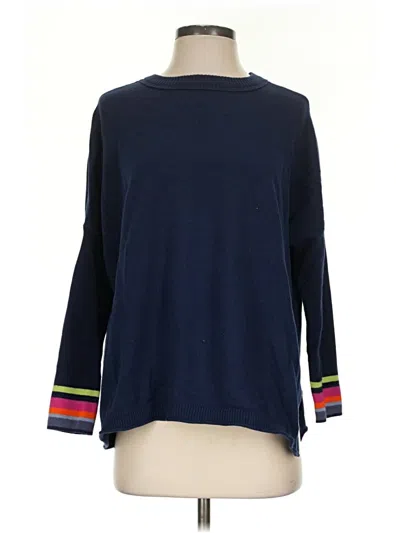 Pre-owned Nz Active By Nic+zoe Pullover Sweater In Blue