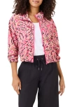 Nz Active By Nic+zoe Shadow Floral Tech Stretch Jacket In Pink Multi