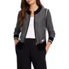 Nz Active By Nic+zoe Stripe Cardigan In Black Multi
