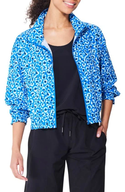 Nz Active By Nic+zoe Tech Stretch Crop Jacket In Blue Multi