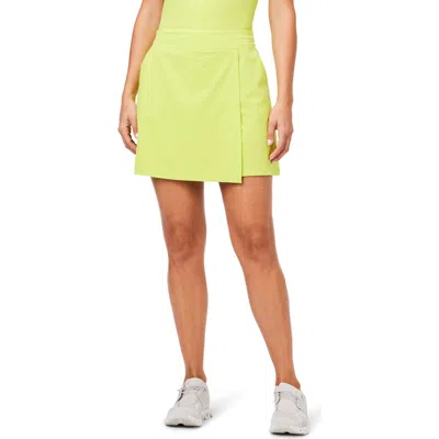 Nz Active By Nic+zoe Tech Stretch Faux Wrap Skort In Tennis Ball