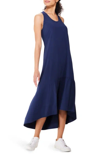 Nz Active By Nic+zoe Tech Stretch High-low Maxi Dress In Ink