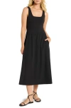 Nz Active By Nic+zoe Tech Stretch Mixed Media Dress In Black Onyx
