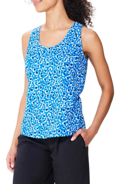 Nz Active By Nic+zoe Tech Stretch Seamed Performance Tank In Blue Multi