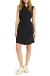 Nz Active By Nic+zoe Tech Stretch Sleeveless Shirtdress In Black Onyx