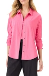 Nz Active By Nic+zoe Tech Stretch Snap Shirt In Pure Pink