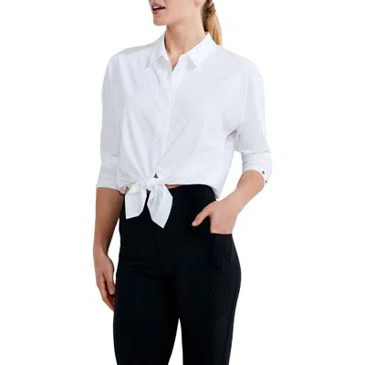 Nz Active By Nic+zoe Upf 50+ Stretch Shirt In White