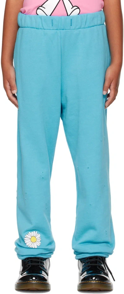 Nzkidzzz Kids Blue Distressed Sweatpants