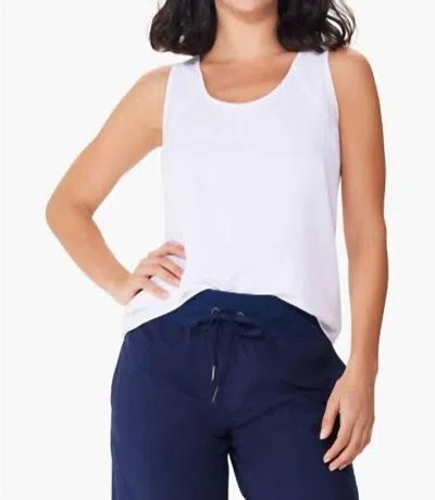 Nzt By Nic+zoe Active Tech Stretch Seamed Tank Top In Paper White
