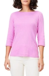 NZT BY NIC+ZOE NZT BY NIC+ZOE BOAT NECK COTTON BLEND TOP