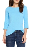 Nzt By Nic+zoe Boat Neck T-shirt In Blue Jewel