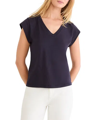 Nzt By Nic+zoe Cap Sleeve V Neck Supima Cotton Tee In Multi