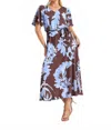 Nzt By Nic+zoe Cloud Blossom Brooke Dress In Brown Multi In Brown