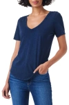 Nzt By Nic+zoe Cotton & Modal V-neck T-shirt In Dark Indigo