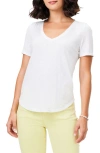 Nzt By Nic+zoe Cotton & Modal V-neck T-shirt In Paper White