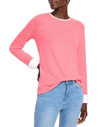 Nzt By Nic+zoe Cozy Cuffed Sweater In Punch