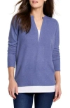 Nzt By Nic+zoe Cozy Mixed Media Layered Top
