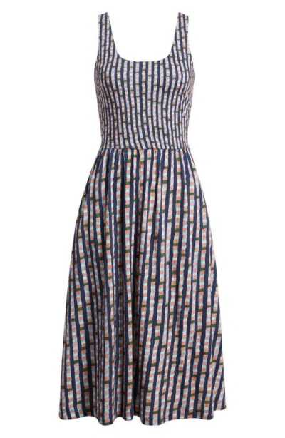 Nzt By Nic+zoe Dani Reef Stripe Fit & Flare Dress In Multi