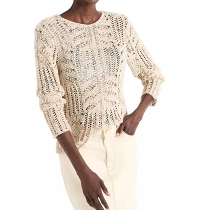Nzt By Nic+zoe Denim Dot Sweater In Neutral Multi