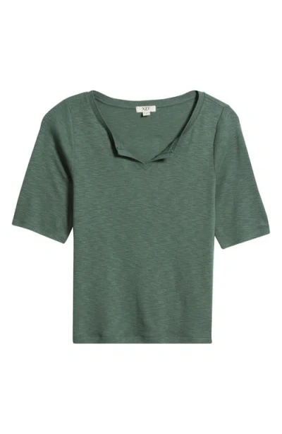 Nzt By Nic+zoe Elbow Sleeve Notch Neck T-shirt In Multi