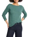 Nzt By Nic+zoe Everyday Easy Cozy Knit Top In Green