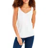 Nzt By Nic+zoe Fringe Knit Camisole In Paper White