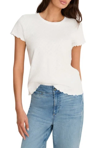 Nzt By Nic+zoe Geometric Lace T-shirt In White