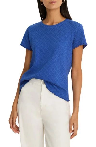 Nzt By Nic+zoe Geometric Lace T-shirt In Blue
