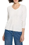 Nzt By Nic+zoe Lace Cotton V-neck T-shirt In White