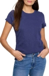 Nzt By Nic+zoe Lace Knit Cotton T-shirt In Dusk