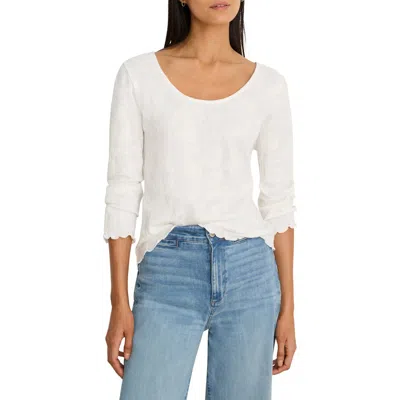 Nzt By Nic+zoe Lace Scoop Neck Top In White