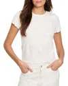 Nzt By Nic+zoe Lace Knit Cotton T-shirt In Paper White